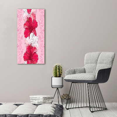 Tableau verre acrylique Hibiscus