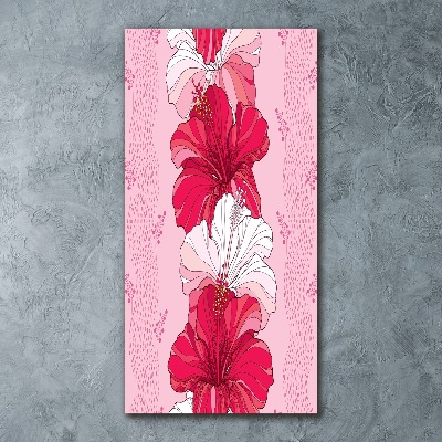 Tableau verre acrylique Hibiscus