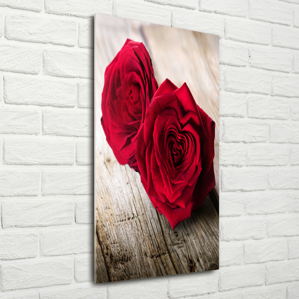 Tableau en acrylique Roses rouges