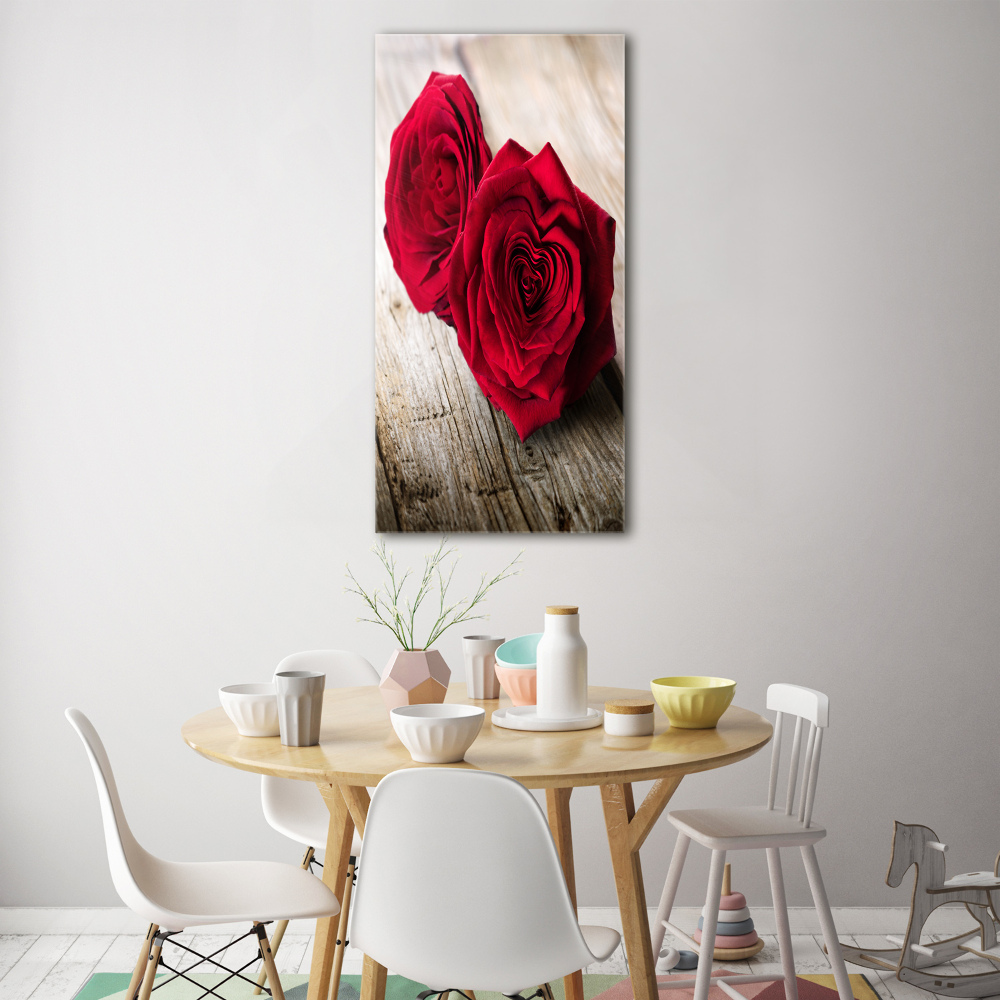 Tableau en acrylique Roses rouges