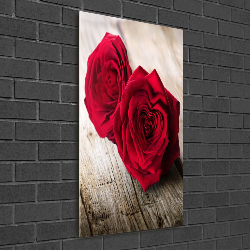 Tableau en acrylique Roses rouges