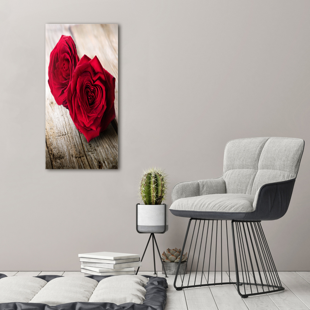 Tableau en acrylique Roses rouges