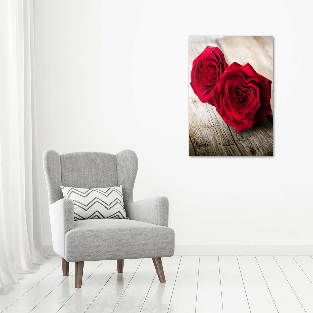 Tableau en acrylique Roses rouges