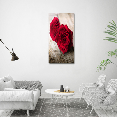 Tableau en acrylique Roses rouges