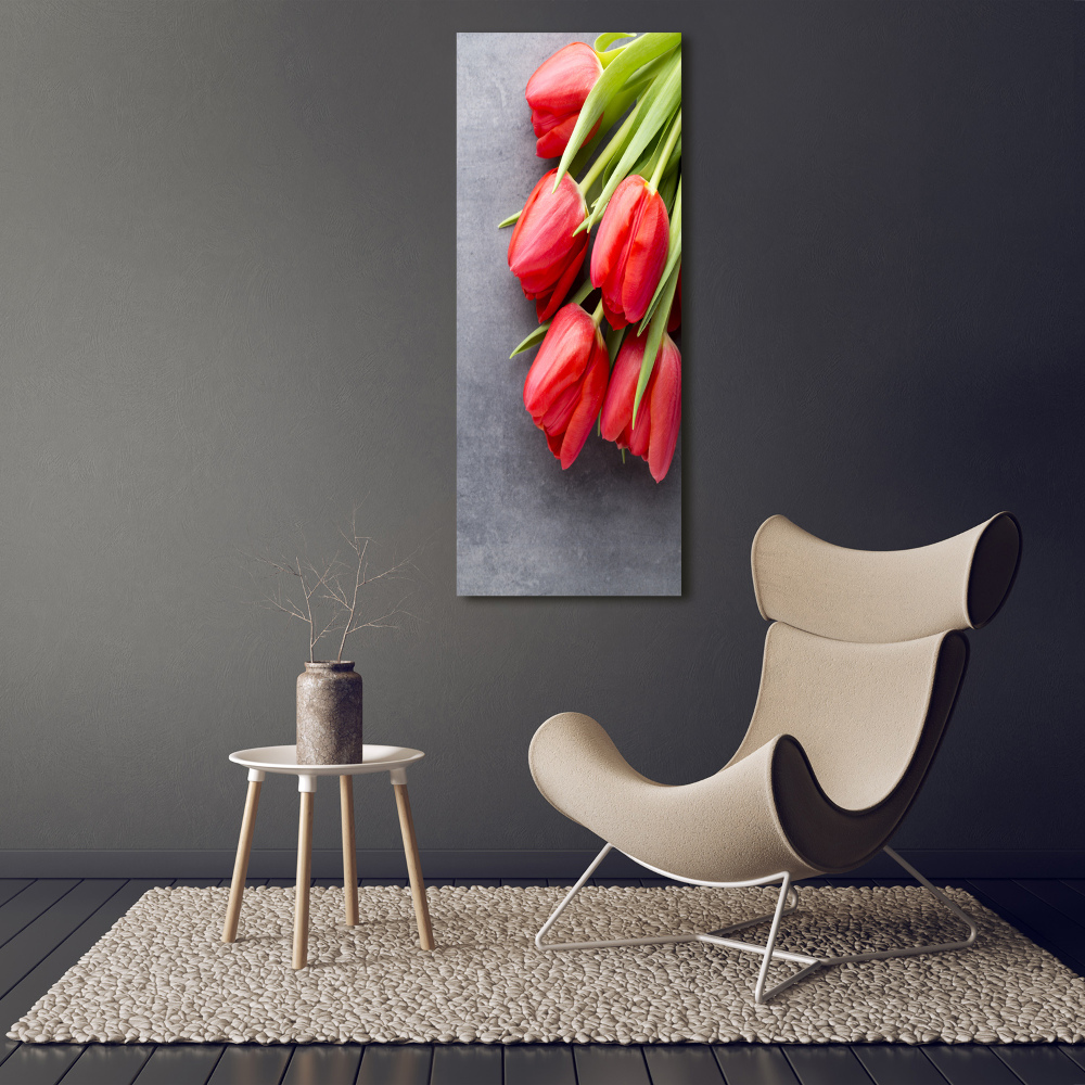 Tableau en acrylique Tulipes rouges