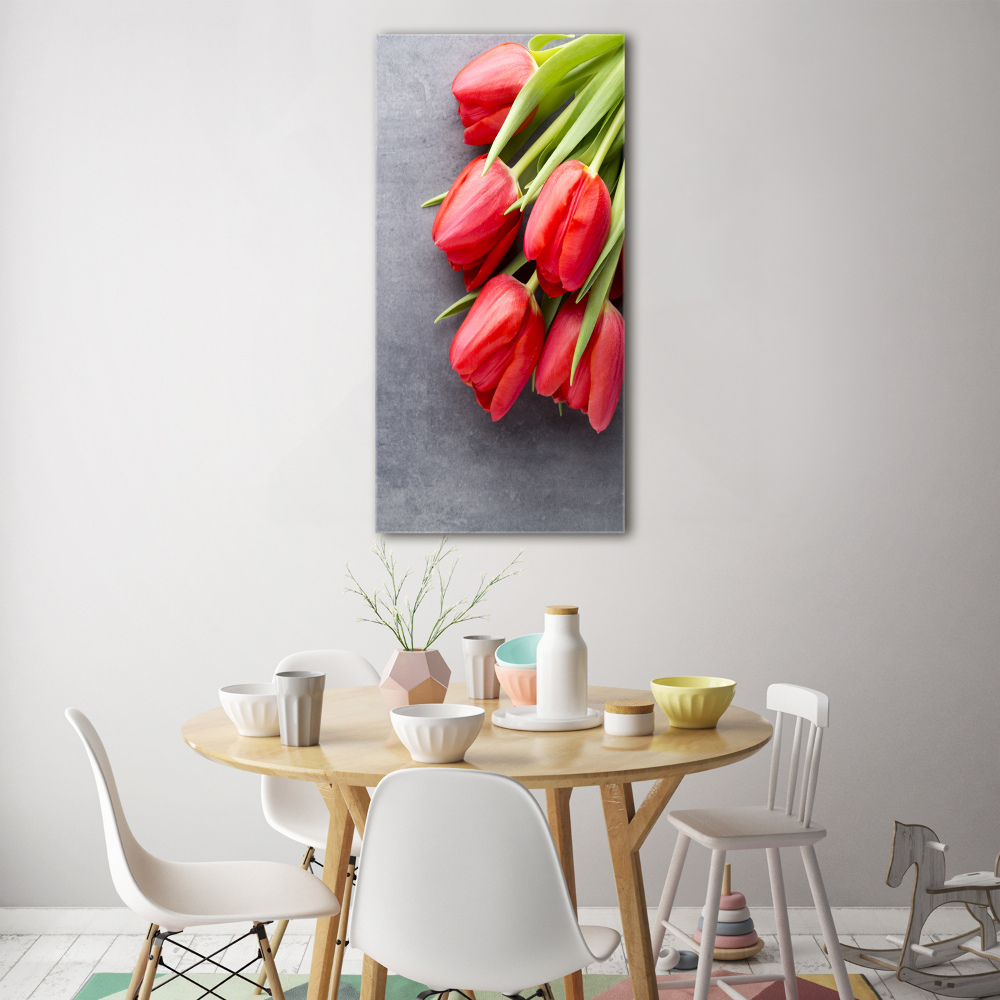 Tableau en acrylique Tulipes rouges