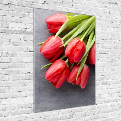 Tableau en acrylique Tulipes rouges