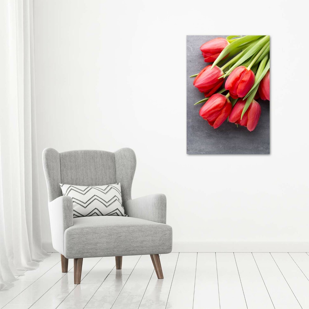 Tableau en acrylique Tulipes rouges