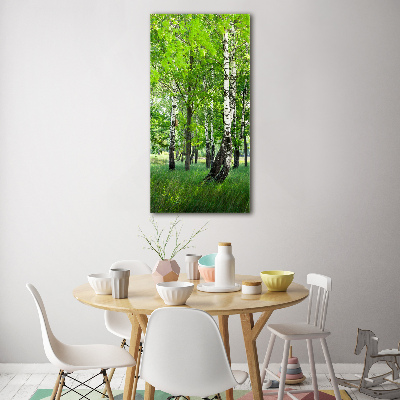 Acrylique tableau Les forêts de bouleaux