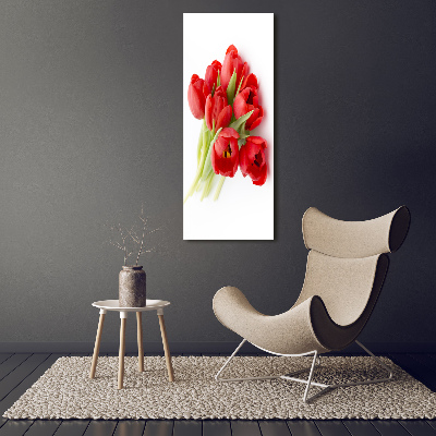 Tableau verre acrylique Tulipes rouges