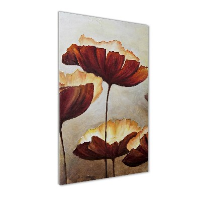 Acrylique tableau Coquelicots