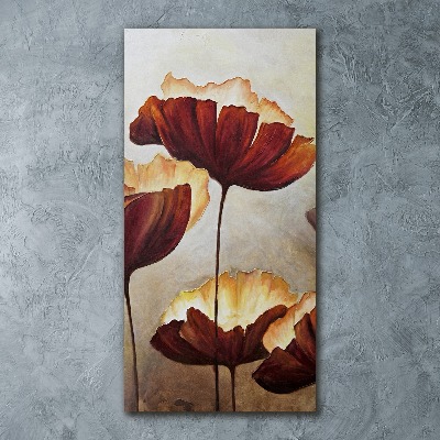 Acrylique tableau Coquelicots