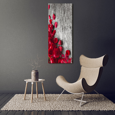 Tableau verre acrylique Roses rouges