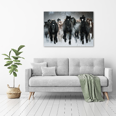 Tableau toile imprimée Chevaux au galop