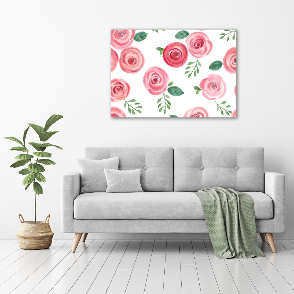 Tableau imprimé sur toile Roses fleurs