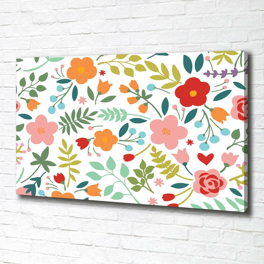 Tableau photo sur toile Illustration de fleurs