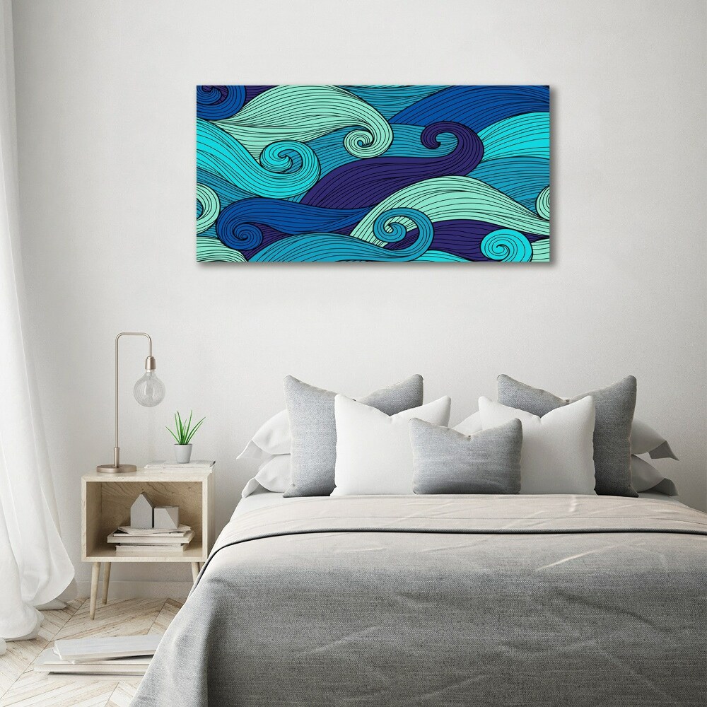 Tableau sur toile Vagues abstraites