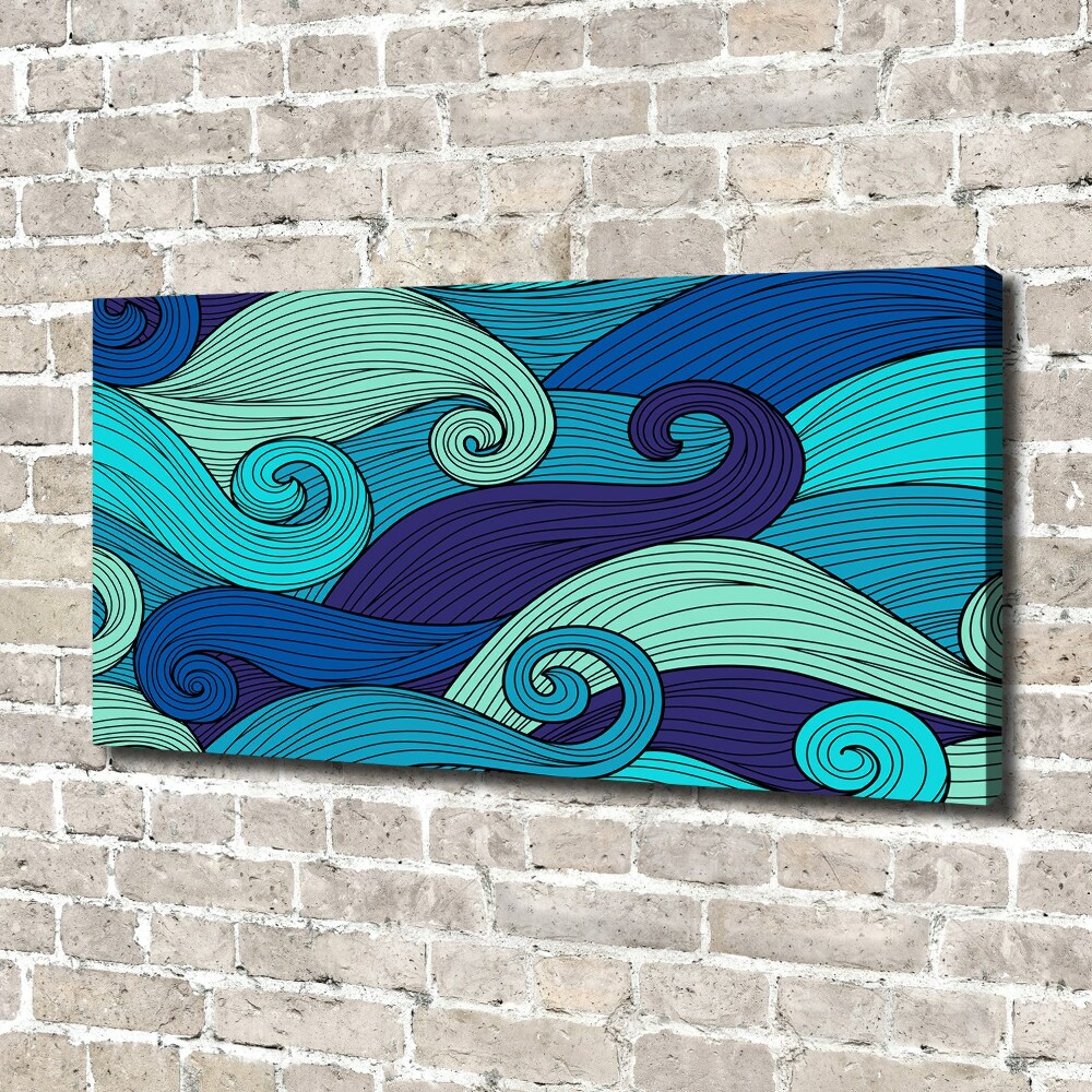 Tableau sur toile Vagues abstraites