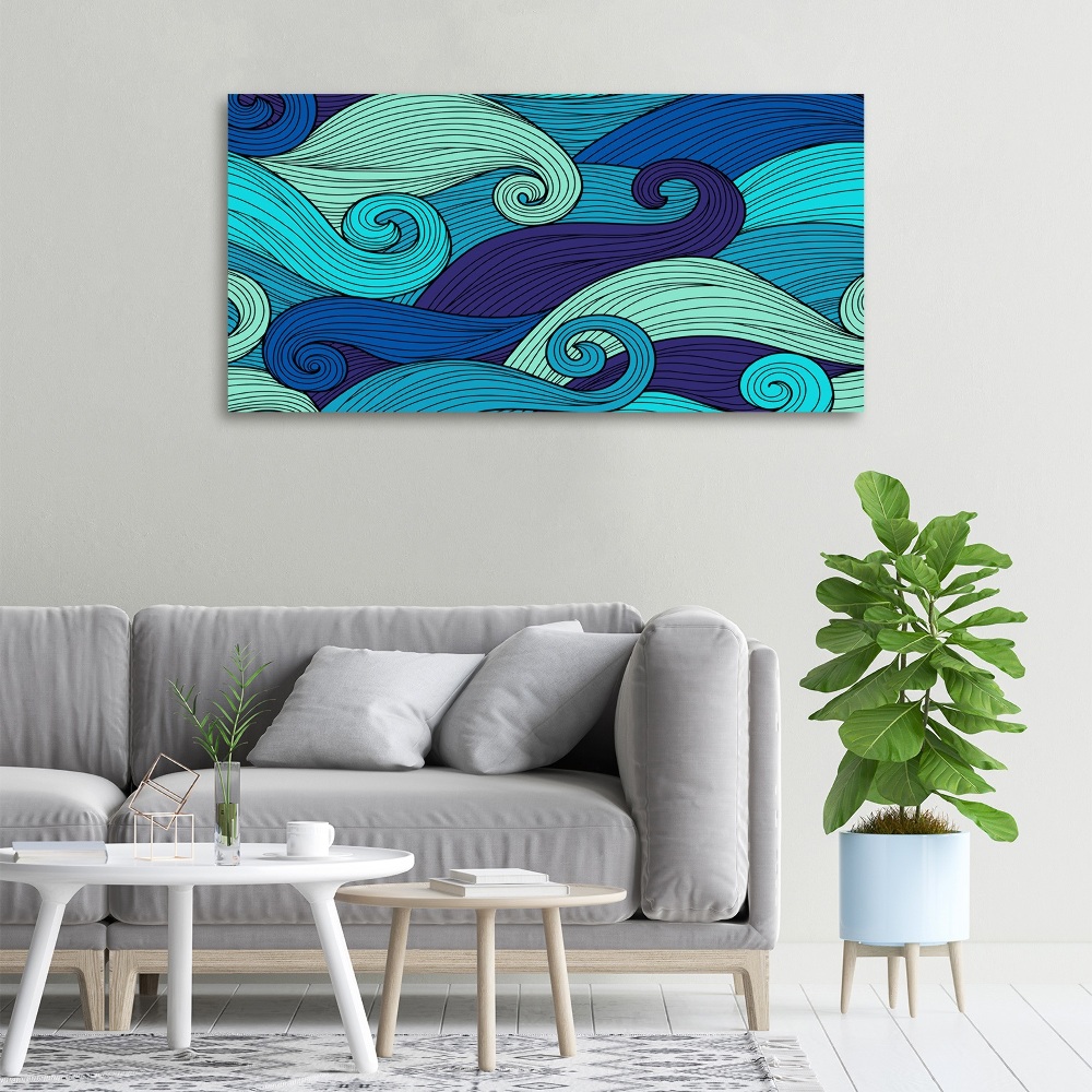 Tableau sur toile Vagues abstraites