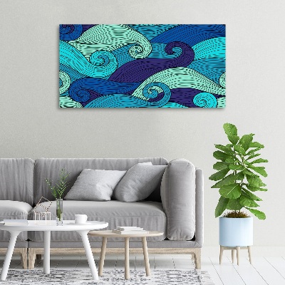 Tableau sur toile Vagues abstraites