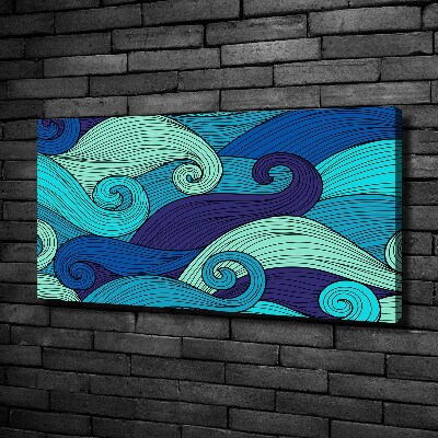 Tableau sur toile Vagues abstraites