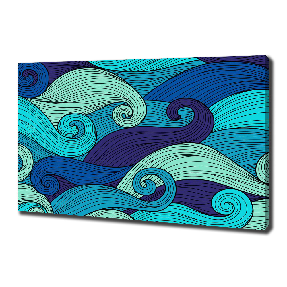 Tableau sur toile Vagues abstraites