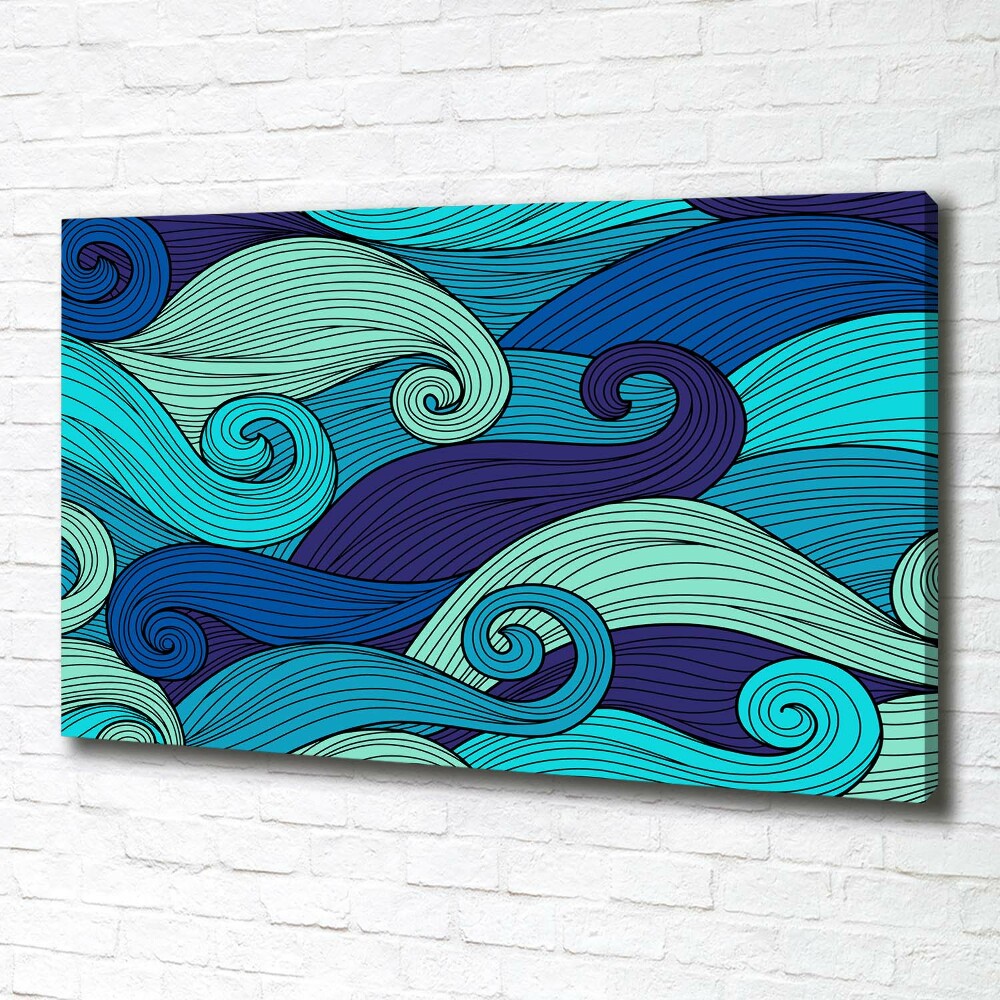 Tableau sur toile Vagues abstraites