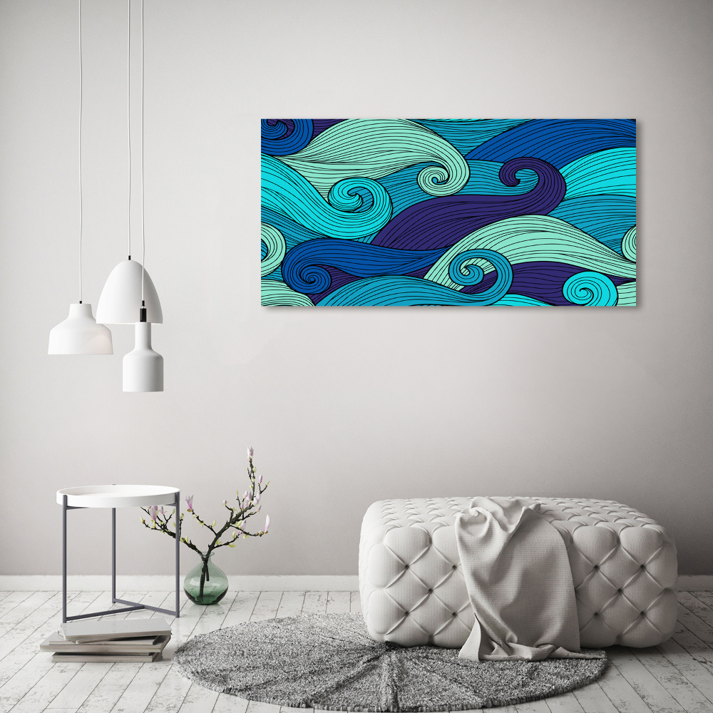 Tableau sur toile Vagues abstraites