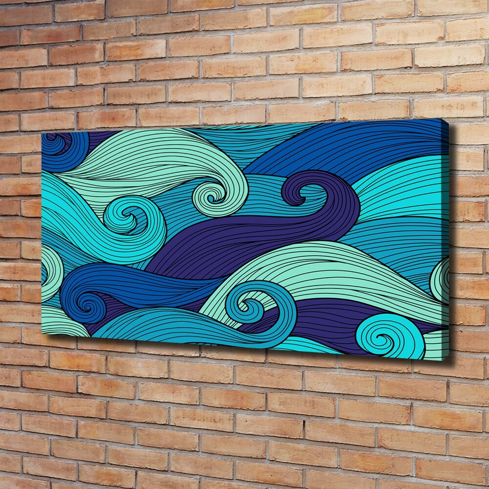 Tableau sur toile Vagues abstraites