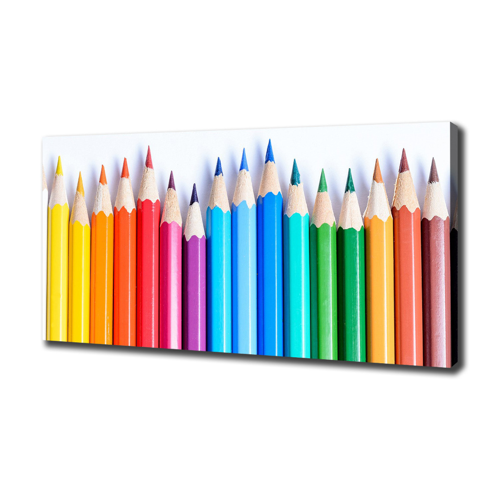 Tableau toile imprimée Crayons de couleur