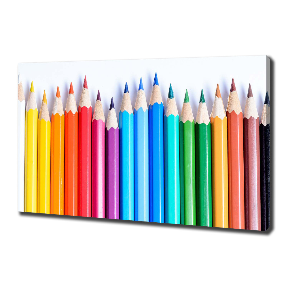 Tableau toile imprimée Crayons de couleur