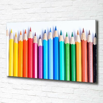 Tableau toile imprimée Crayons de couleur