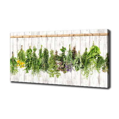 Tableau imprimé sur toile Herbes sur un fil