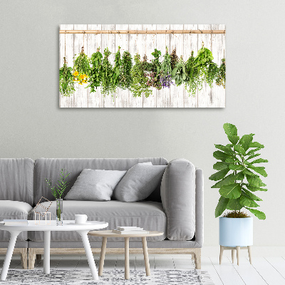 Tableau imprimé sur toile Herbes sur un fil