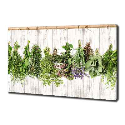 Tableau imprimé sur toile Herbes sur un fil