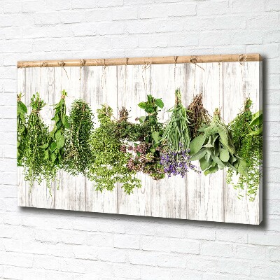 Tableau imprimé sur toile Herbes sur un fil