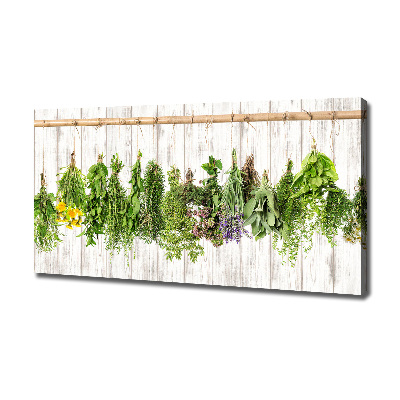 Tableau imprimé sur toile Herbes sur un fil