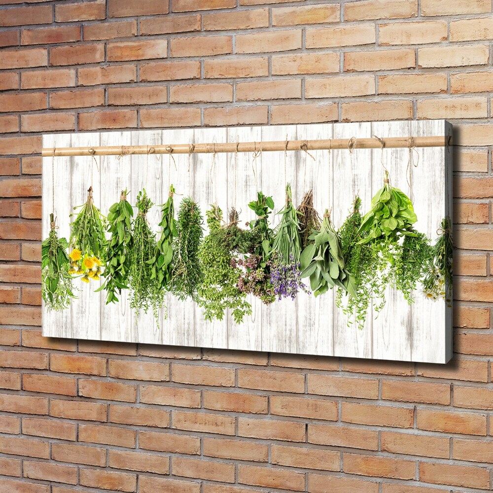 Tableau imprimé sur toile Herbes sur un fil