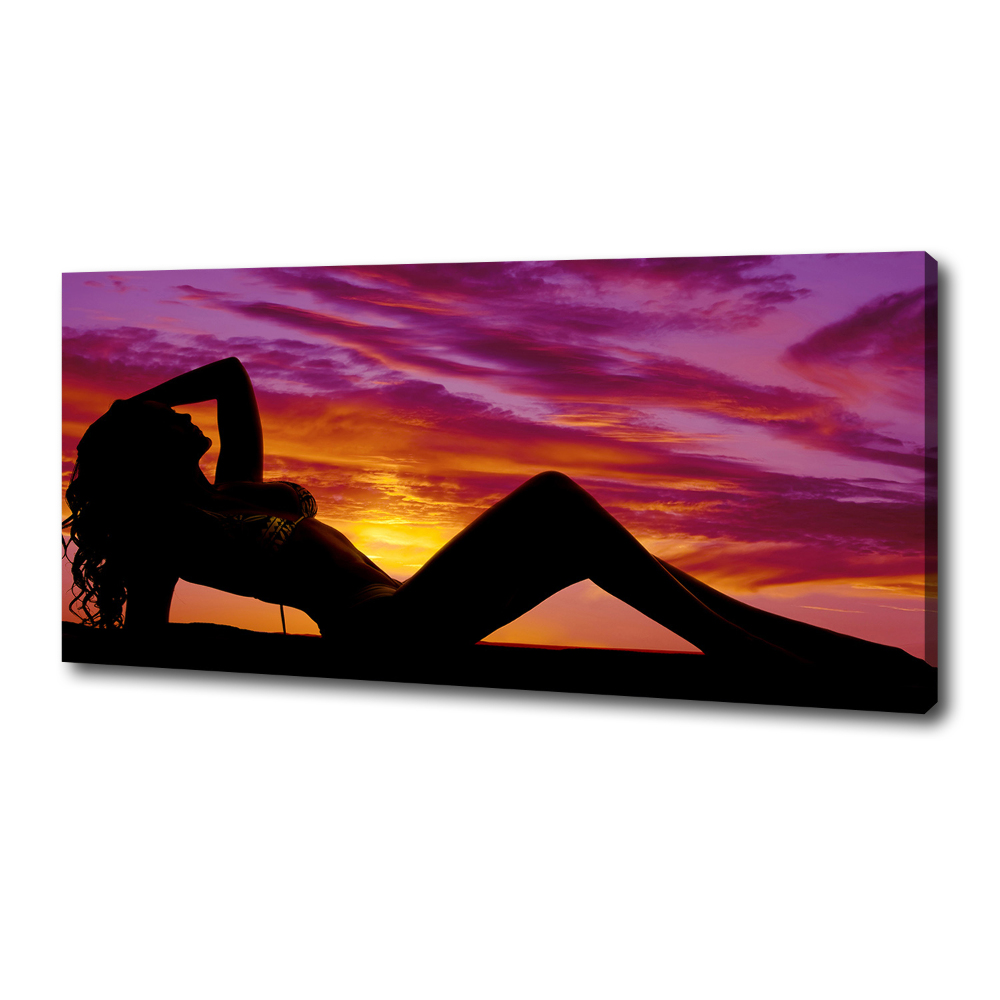 Tableau photo sur toile Silhouette de femme