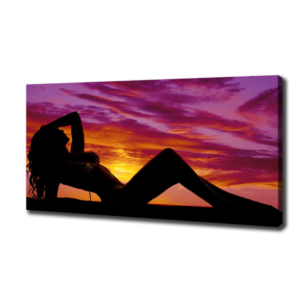 Tableau photo sur toile Silhouette de femme