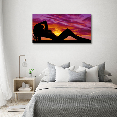 Tableau photo sur toile Silhouette de femme