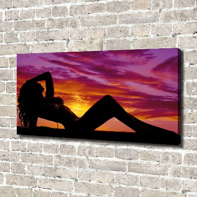 Tableau photo sur toile Silhouette de femme