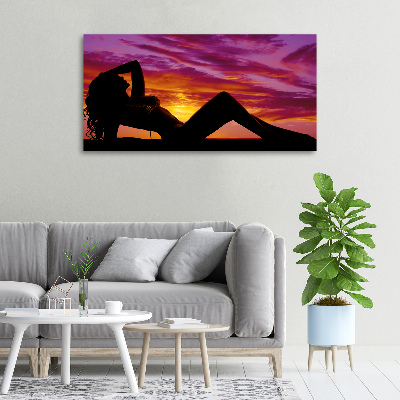 Tableau photo sur toile Silhouette de femme