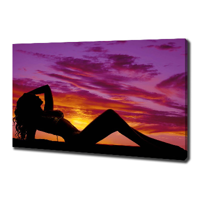 Tableau photo sur toile Silhouette de femme