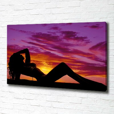 Tableau photo sur toile Silhouette de femme