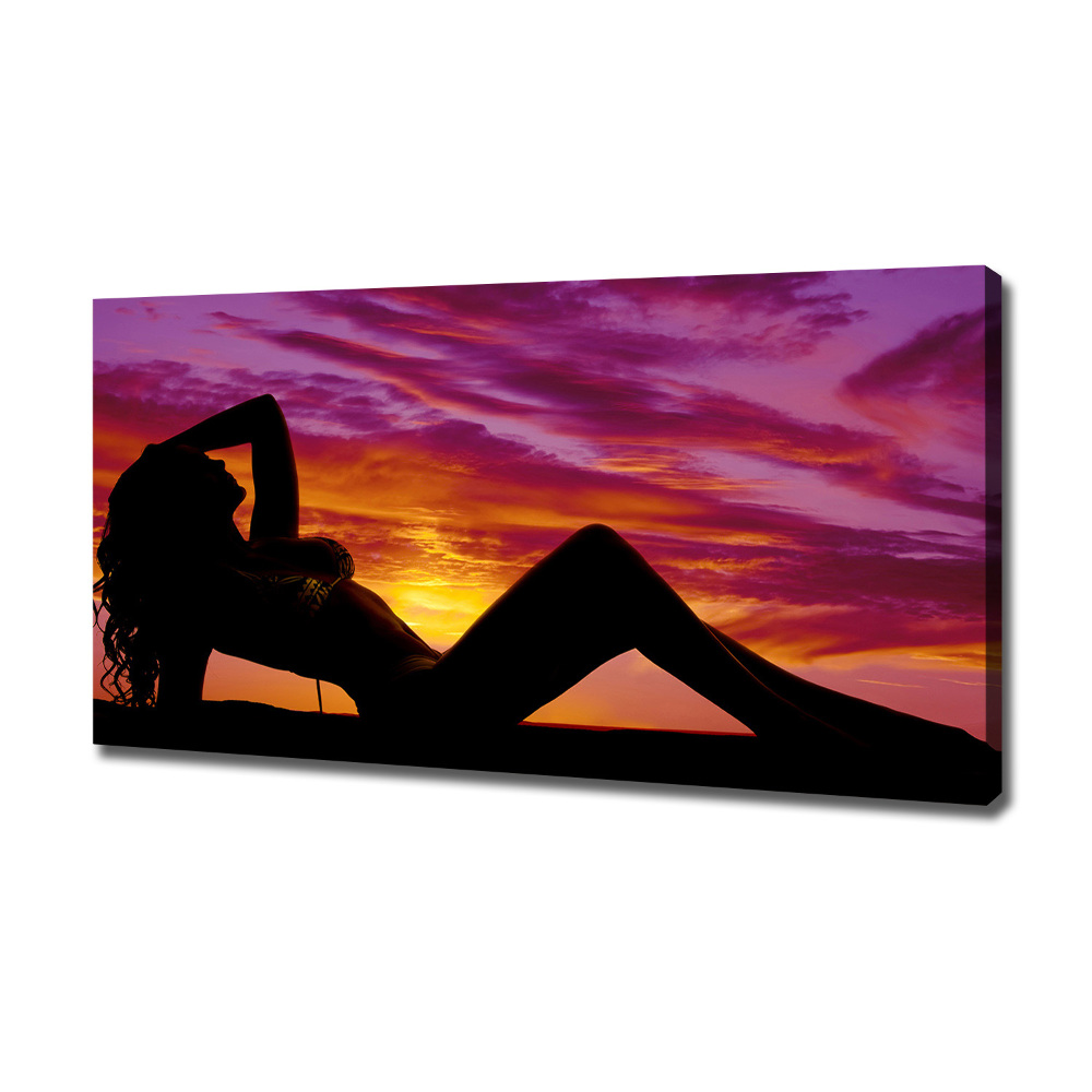 Tableau photo sur toile Silhouette de femme