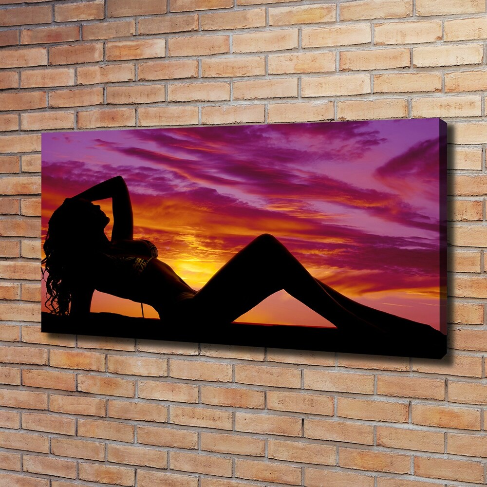 Tableau photo sur toile Silhouette de femme