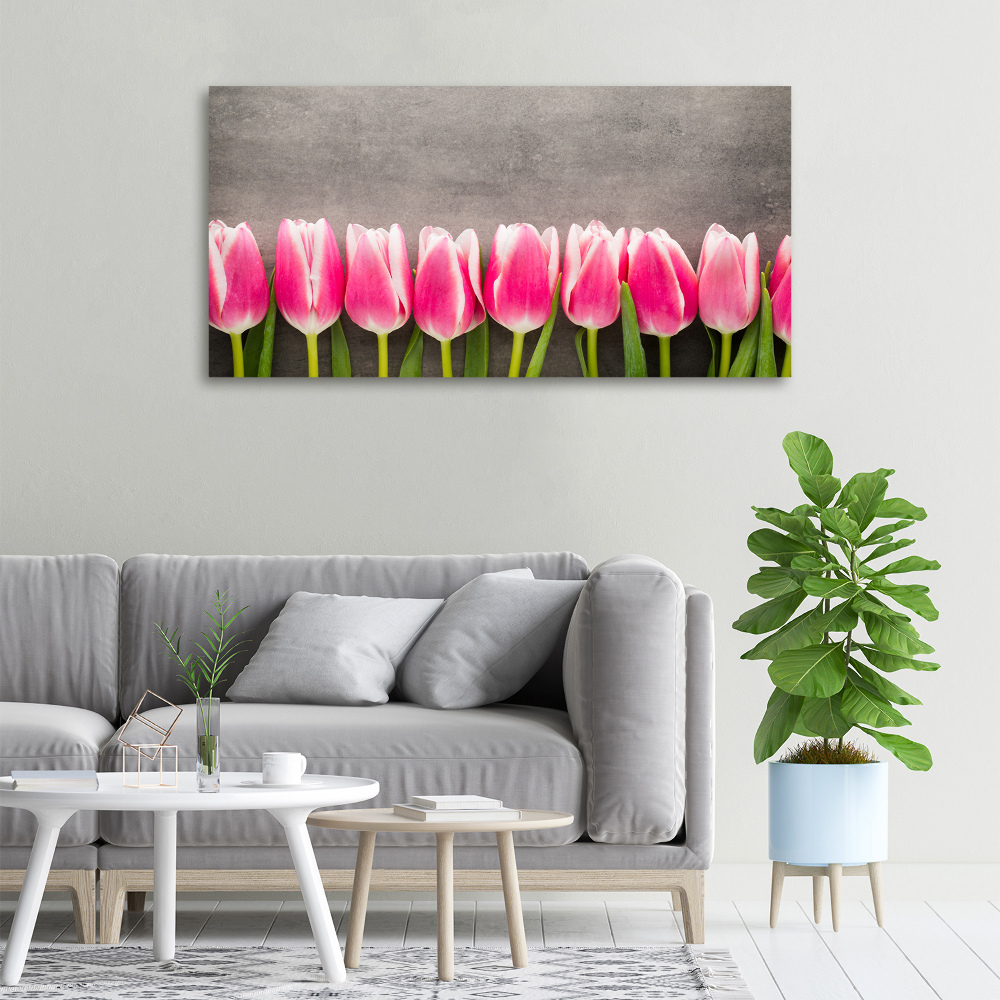 Tableau photo sur toile Tulipes roses