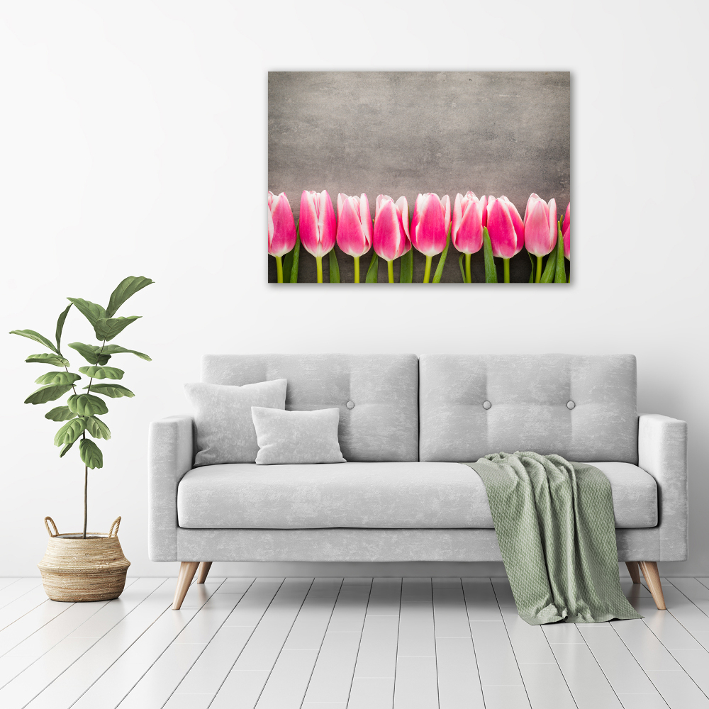 Tableau photo sur toile Tulipes roses