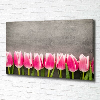 Tableau photo sur toile Tulipes roses